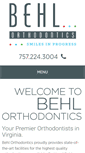 Mobile Screenshot of behlorthodontics.com